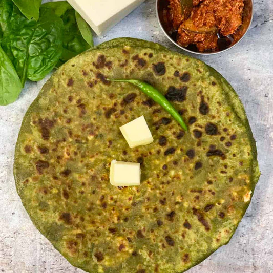 Palak Paneer Paratha